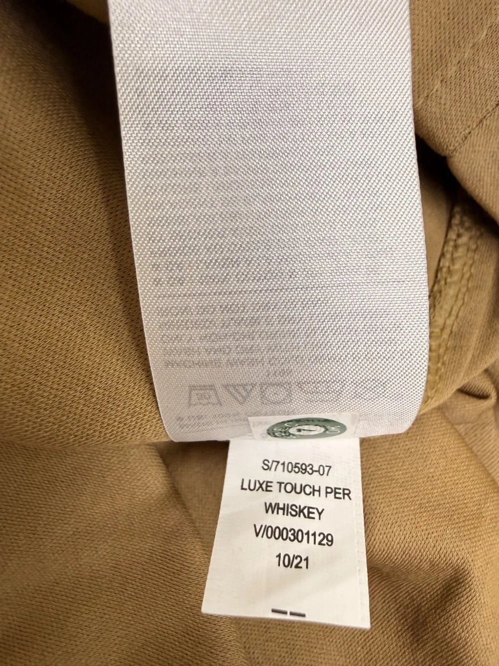 Banana Republic Luxe Touch‎ Tee Men's XXL Tan Whiskey Crew Neck Short Sleeve NWT